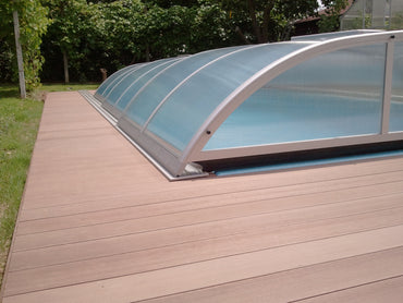 Bassengtak NIVO KIT 650WC 3x6 ELOX (kanalplast, sidedør)