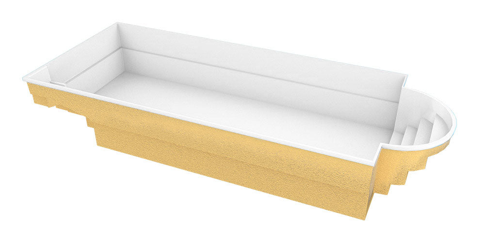 Glassfiberbasseng Barbados 9,40m x 3,70m x 1,50m