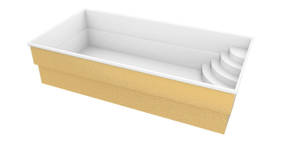 Glassfiberbasseng Papeete 600 6,00m x 3,00m x 1,50m