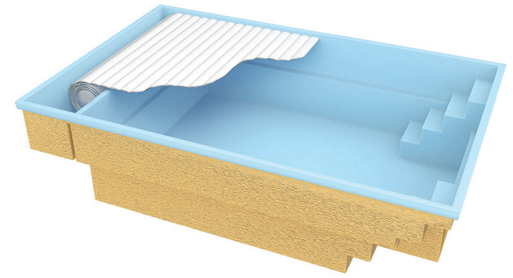 Glassfiberbasseng Bahama 600 6,10m x 3,75m x 1,50m