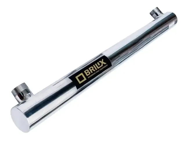 Brilix UV-lampa SP-I cylindriskt vattenfilter i krom med etikett