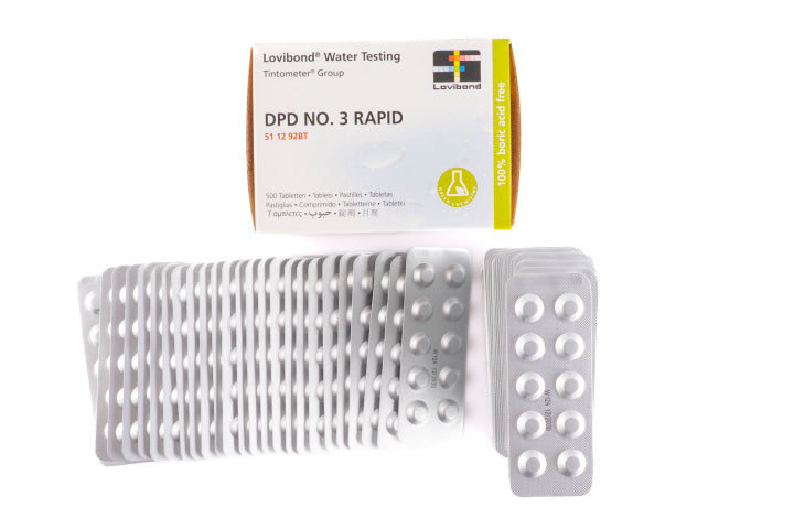DPD3-testtabletter for totalt klor, 500 tabletter