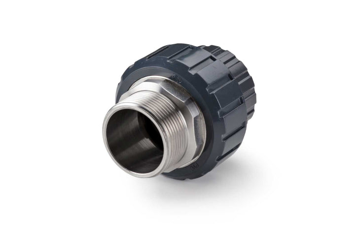 Unionskobling PVC/RF 50 × 1½″ utvendige gjenger.