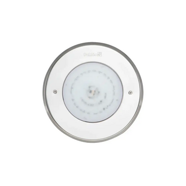 Cirkulär vit LED Pahlen Poolbelysning Classic med rostfritt syrafast stål-ram