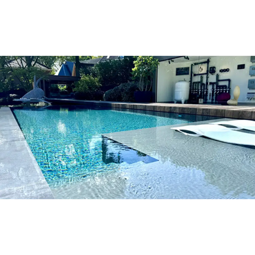 Klar blå ovanmark PP pool med Pooltime Exklusiv 20mm skimmer, 4x12x1,5 m