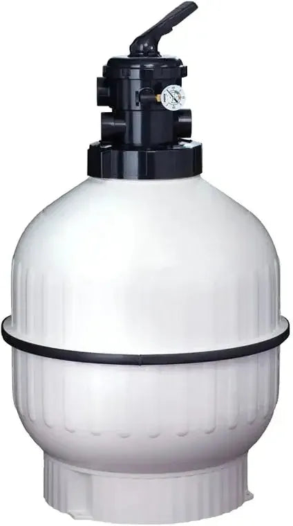 Vit sandfilter Cantabric topp med tryckmätare i plast