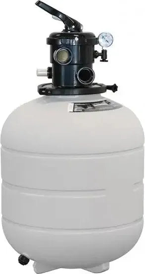 Vit toppmonterad sandfilter Millenium med manometer