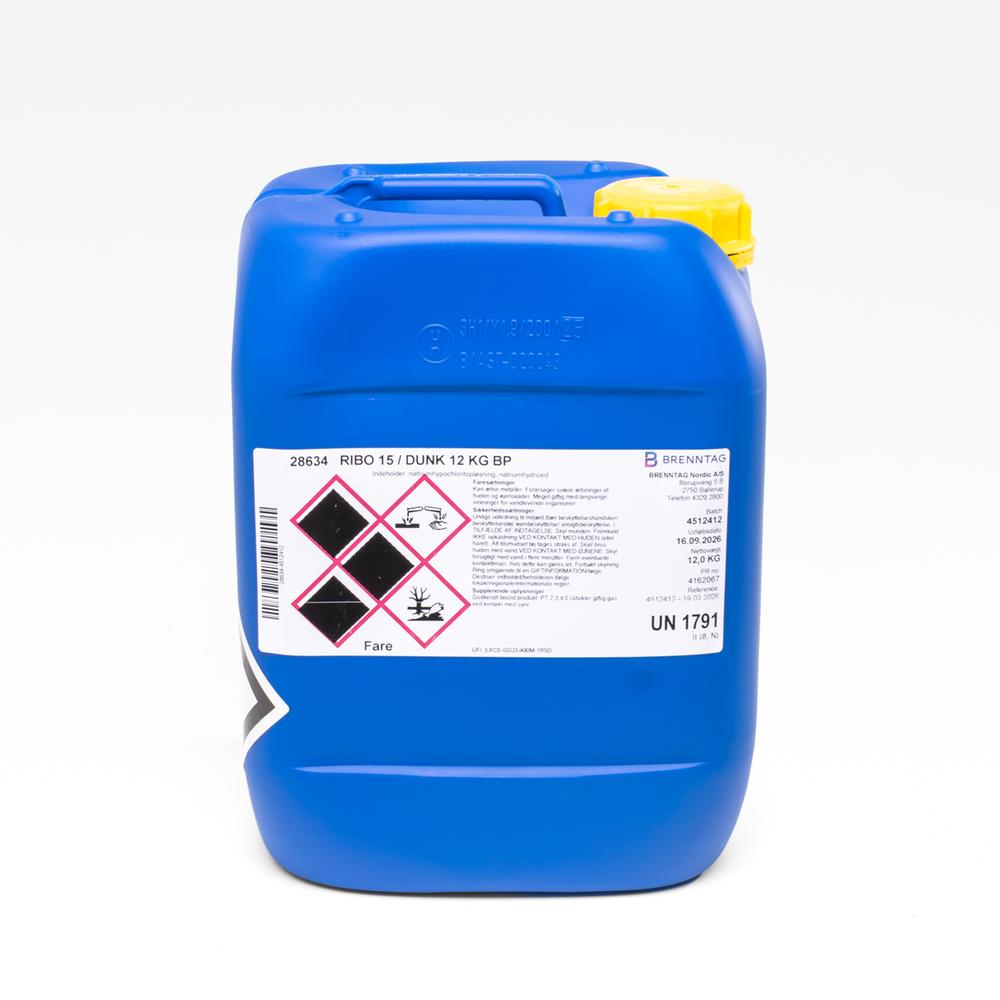 Flytande klor 15 %, 12 kg