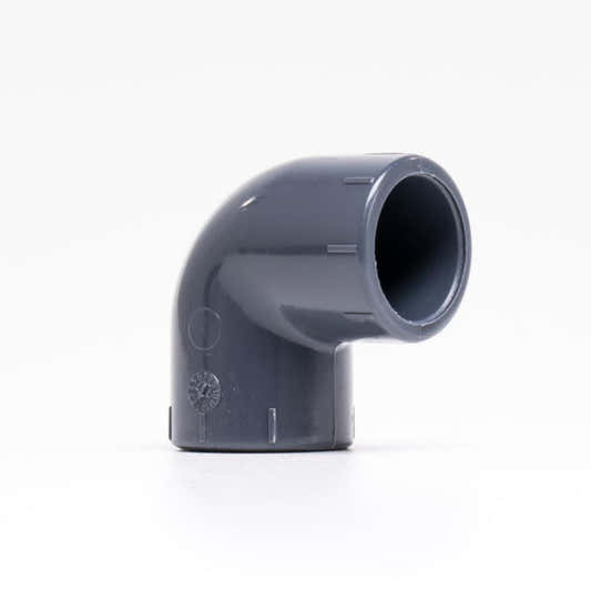 PVC-vinkel 90° med limanslutningar