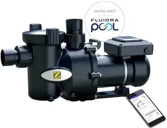 Zodiac pump FloPro svart Z-wave smart poolpump med modern design och digital panel