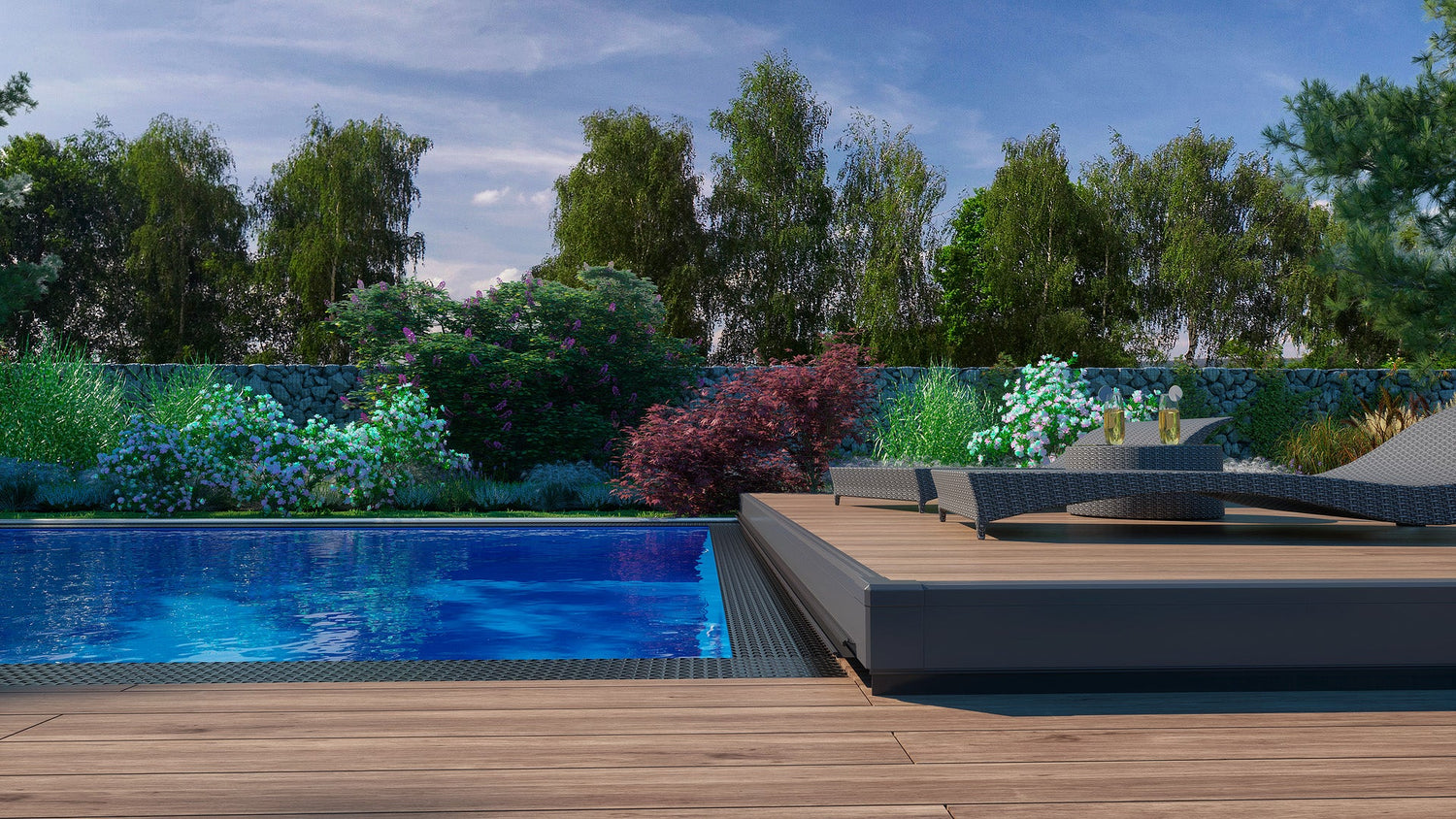 Møblerbart bassengdekk