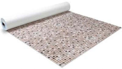 Bassengliner – rull med beige og brunt mosaikkmønster