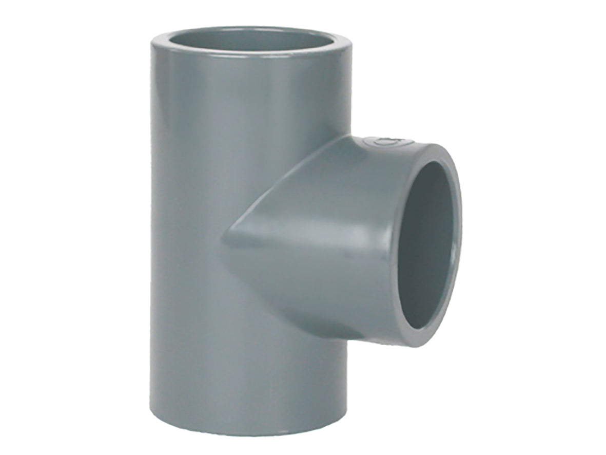 PVC T-rør 90° med limmuffe 50 mm