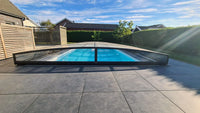 Bassengovertrekk Sydney 4×7 (enkelt skinne, antrasitt)