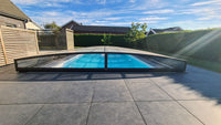 Bassengovertrekk Sydney 4×8 (enkelt skinne, antrasitt)