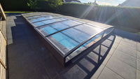 Bassengovertrekk Sydney 4×8 (enkelt skinne, antrasitt)