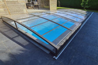 Bassengovertrekk Sydney 4×8 (enkelt skinne, antrasitt)