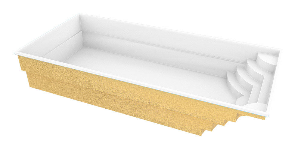 Glassfiberbasseng Aruba 800 8,20m x 3,70m x 1,50m