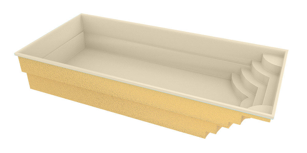 Glassfiberbasseng Aruba 800 8,20m x 3,70m x 1,50m