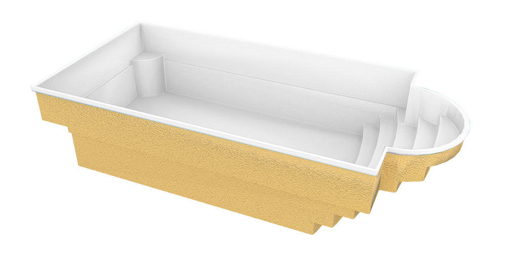 Glassfiberbasseng Aves 705 7,05m x 3,20m x 1,55m