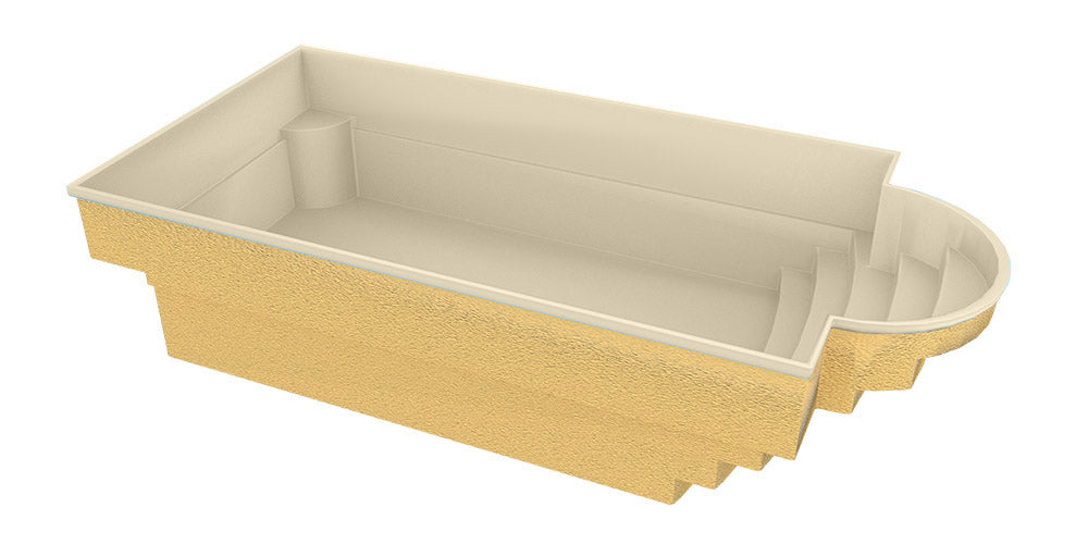Glassfiberbasseng Aves 705 7,05m x 3,20m x 1,55m