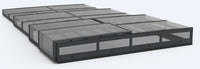 Bassengovertrekk ICON KIT S1 3×6 (klart glass, sidedør, enkel skinne, antrasitt)