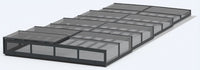 Bassengovertrekk ICON KIT S2 4×8 (klart glass, sidedør, enkel skinne, antrasitt)