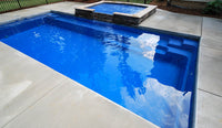 Fritidsbassenger Refleksjon 3,8 × 7–10 m, 1,28–1,84 m dybde