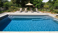 Fritidsbassenger Refleksjon 3,8 × 7–10 m, 1,28–1,84 m dybde