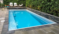Fritidsbassenger Refleksjon 3,8 × 7–10 m, 1,28–1,84 m dybde