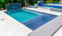 Leisurepools Reflection med lamellkasse 3,8 × 7,92–9,92 m, 1,28–1,78 m dybde