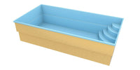 Glassfiberbasseng Papeete 600 6,00m x 3,00m x 1,50m