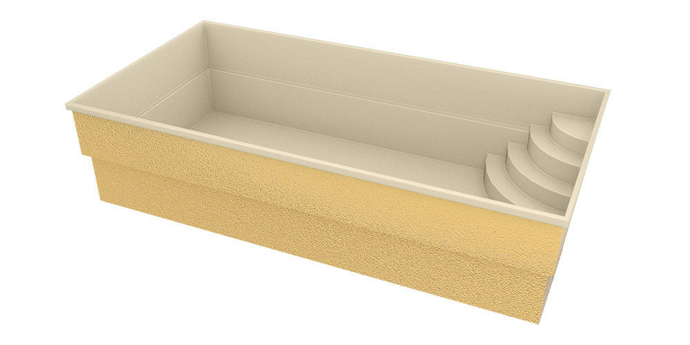 Glassfiberbasseng Papeete 600 6,00m x 3,00m x 1,50m