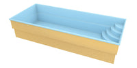 Glassfiberbasseng Papeete 700 7,00m x 3,50m x 1,50m