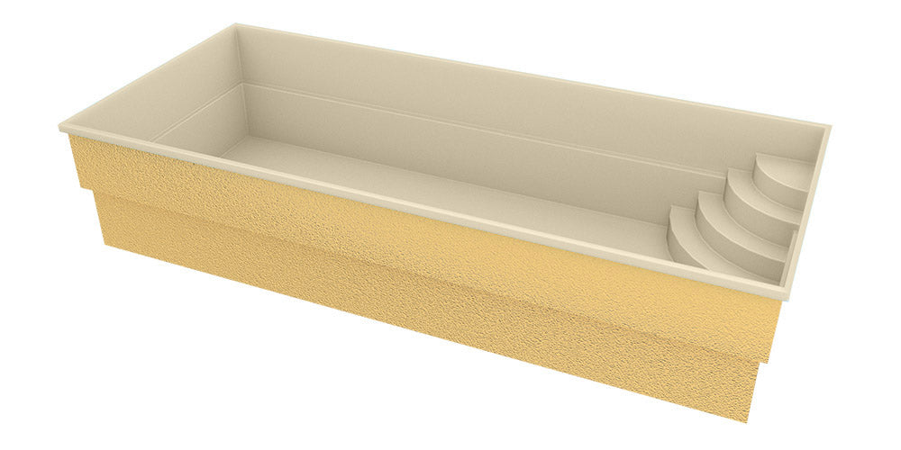 Glassfiberbasseng Papeete 700 7,00m x 3,50m x 1,50m