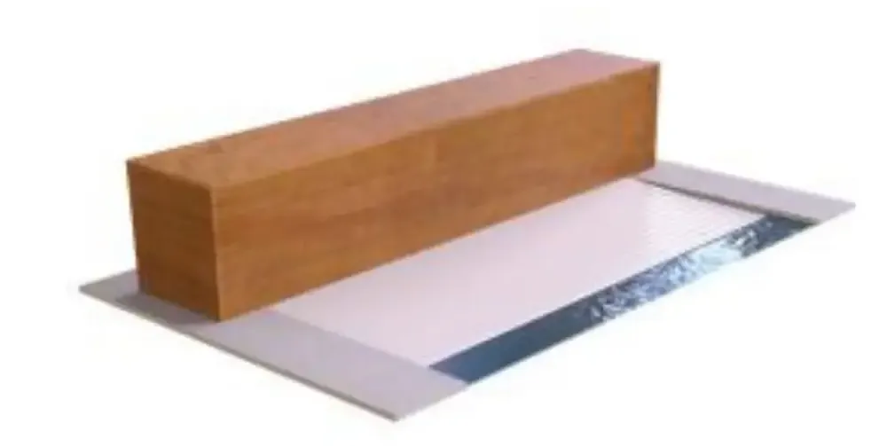 Aquatop ovanmark 60x14mm rektangulär träbit ljusbrun finish