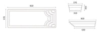 Glassfiberbasseng Aruba 800 8,20m x 3,70m x 1,50m