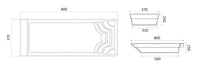 Glassfiberbasseng Aruba Plus 8,00m x 3,70m x 1,50m
