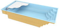 Glassfiberbasseng Aruba Plus 8,00m x 3,70m x 1,50m