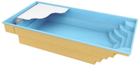 Glassfiberbasseng Aruba Plus 8,00m x 3,70m x 1,50m