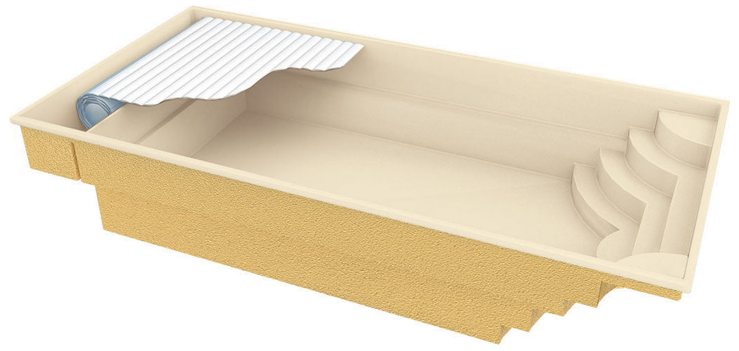 Glassfiberbasseng Aruba Plus 8,00m x 3,70m x 1,50m