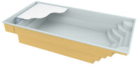 Glassfiberbasseng Aruba Plus 8,00m x 3,70m x 1,50m