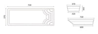 Glassfiberbasseng Aruba 700 7,20m x 3,70m x 1,50m