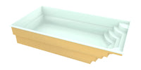 Glassfiberbasseng Aruba 700 7,20m x 3,70m x 1,50m