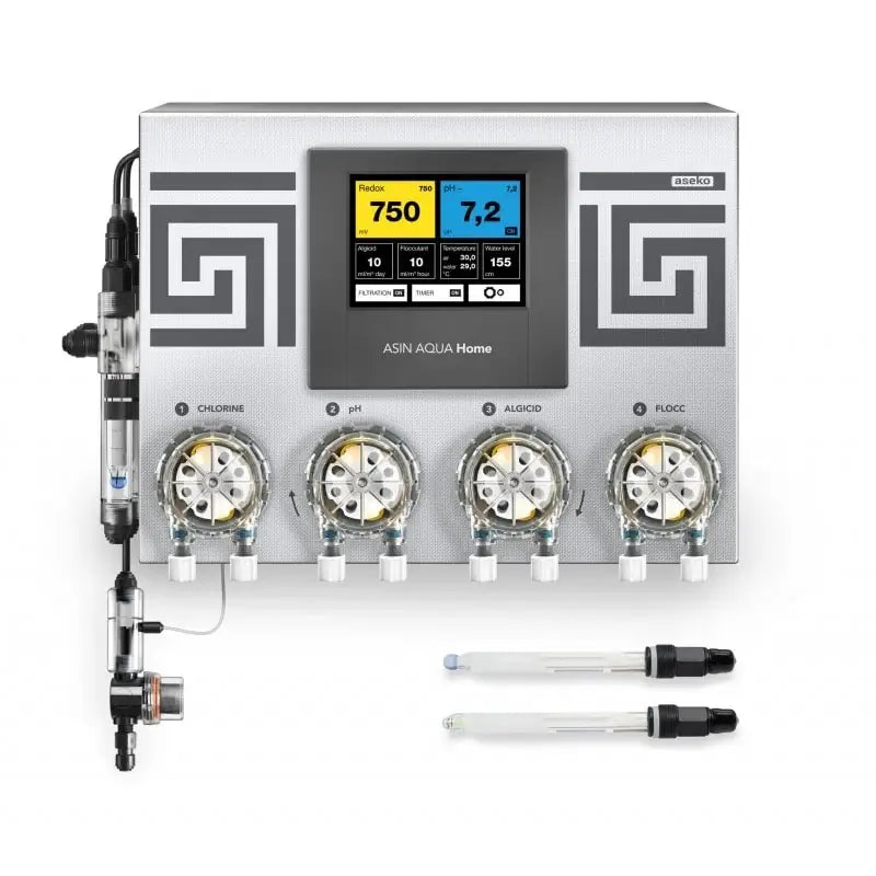 Aseko Asin Aqua Silver hemvattenreningssystem med digital display och fyra doseringspumpar