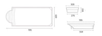 Glassfiberbasseng Aves 705 7,05m x 3,20m x 1,55m