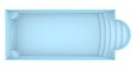 Glassfiberbasseng Aves 800 8,00m x 3,20m x 1,55m