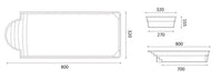 Glassfiberbasseng Aves 800 8,00m x 3,20m x 1,55m