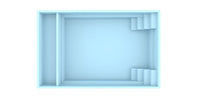 Glassfiberbasseng Bahama 600 6,10m x 3,75m x 1,50m