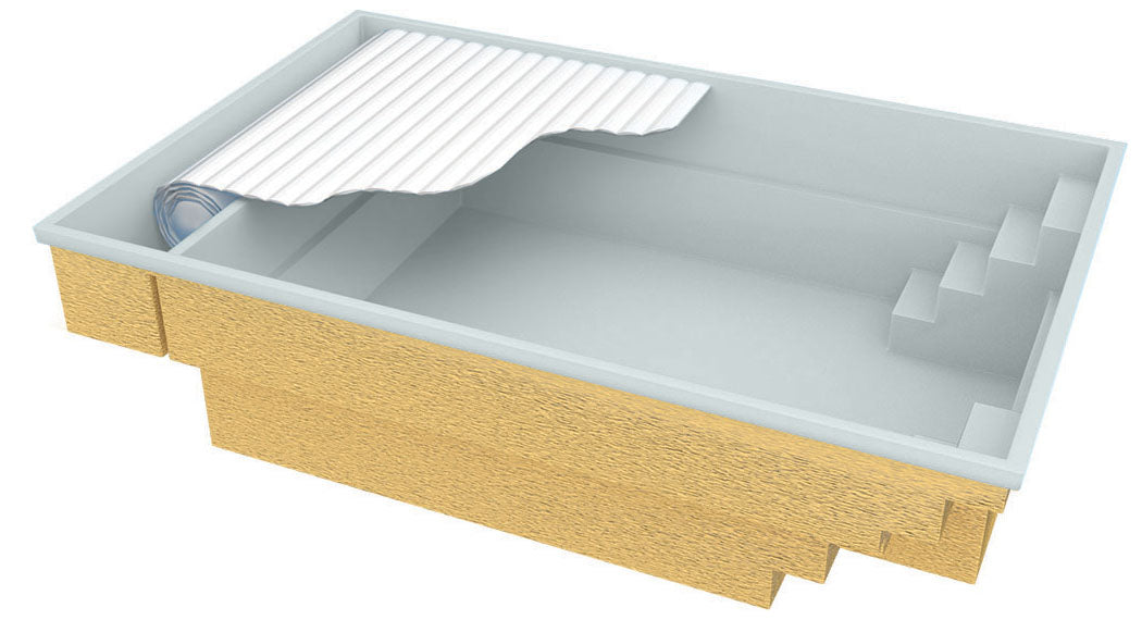 Glassfiberbasseng Bahama 600 6,10m x 3,75m x 1,50m